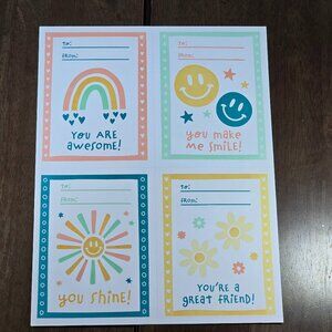 PrintWorks Multicolor Peer Recognition Cards, 8.5 x 11, 384 Cards, 96 Sheets